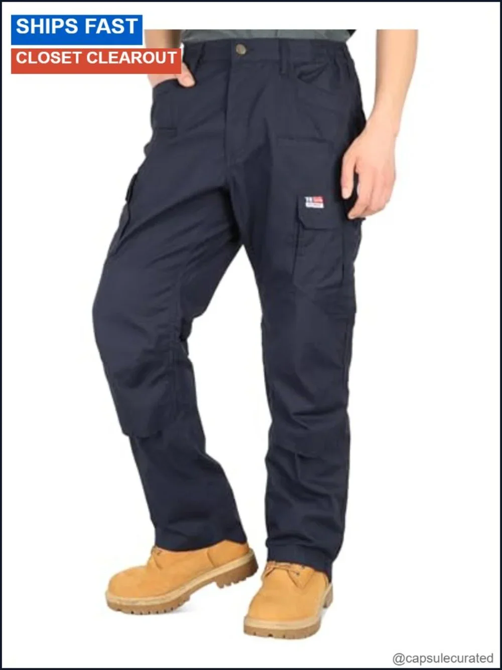 FR Cargo Pants Men's Lightweight Stretch Ripstop Work Utility Pants